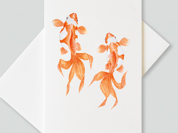  : Goldfish greetings cards (pack of 6 cards)