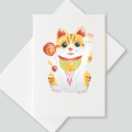  : Lucky cat greetings cards (pack of 6 cards)