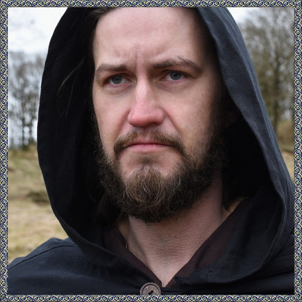 Mittelalter-Umhang Burkhard, schwarz