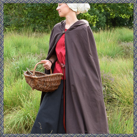 Medieval Cloak Burkhard, brown