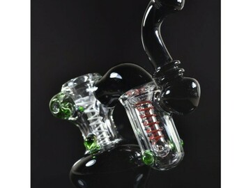 Post Now: 7" DOUBLE CHAMBER BUBBLER - BLACK