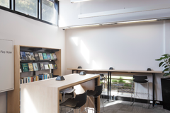 Walk-in: High top table, stools and power for 4 | Altona Library