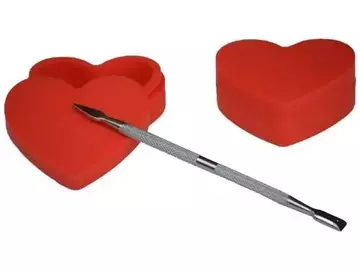  : Heart Shape Dab Container with Dabber