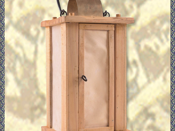 Vente avec le droit de retour de la marchandise (fournisseur commercial): Wooden Lantern with parchment windows