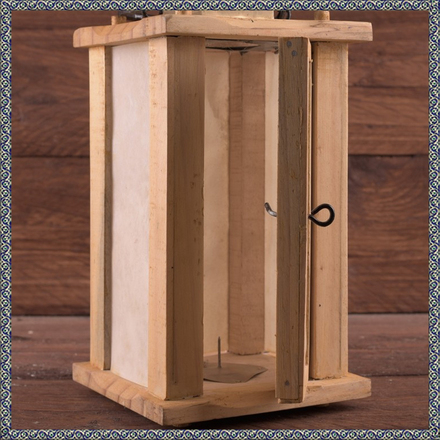 Wooden Lantern with parchment windows