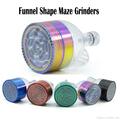  : Funnel Maze Grinders New Style Multi Colors Zinc Alloy Herb Grind