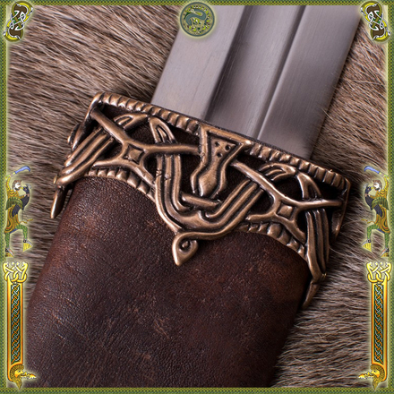 Locket for Viking Sword Scabbard, Antiqued Brass