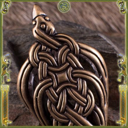 Chape for Viking Sword Scabbard, Antiqued Brass