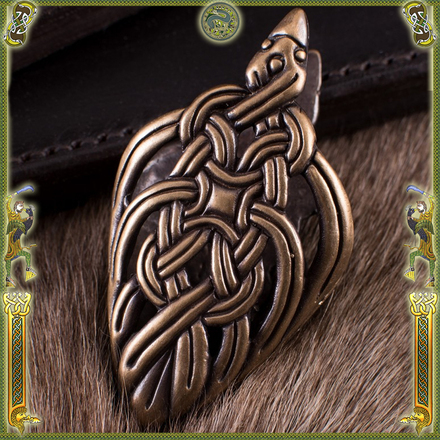 Chape for Viking Sword Scabbard, Antiqued Brass