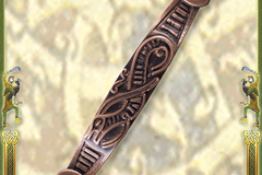  Försäljning med ångerrätt (kommersiell säljare): Belt Loop for Viking Sword Scabbard, Serpent, Bronze