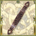 Vendita con diritto di recesso (venditore commerciale): Belt Loop for Viking Sword Scabbard, Serpent, Bronze