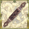 Sælger med angreretten (kommerciel sælger): Belt Loop for Viking Sword Scabbard, Small Serpents, Bronze