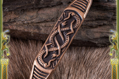 Продажа с правом изъятия (коммерческий продавец): Belt Loop for Viking Sword Scabbard, Small Serpents, Bronze