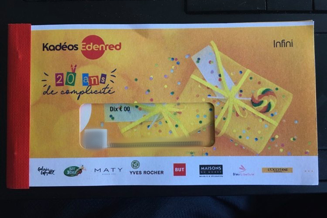 Cheques Cadeaux Edenred Kadeos Infini 3 340 A Vendre Pour Seulement 320 Sur Sleepingmoney