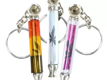  : Assorted Metal Keychain Pipes 2.5"