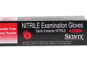  : Nitrile Gloves Large Black - 100 units