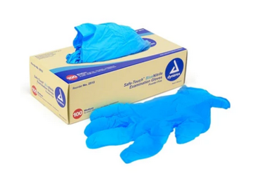  : Dynarex Blue Nitrile Powder-Free Gloves - 100 Count
