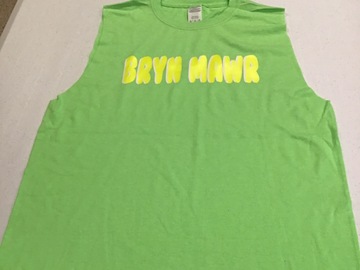 Selling multiple of the same items: Neon bubble letter cut tank top