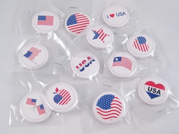 Buy Now: 28 Dozen Assorted USA American Flag Button Pins