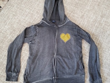 Selling A Singular Item: Youth Small 10-12 zippered hoodie with pockets and jewels