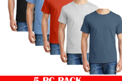 Comprar ahora: Hanes 5 Pack ComfortSoft T-Shirt - 5280   CASE 25 PCS SIZES S-XL