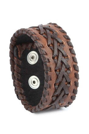 60 Handmade Unisex Wide Genuine Leather Wristband Punk Bracelet