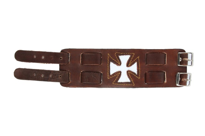60 Handmade Unisex Wide Genuine Leather Wristband Punk Bracelet