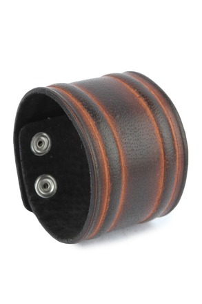 60 Handmade Unisex Wide Genuine Leather Wristband Punk Bracelet