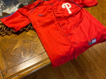 Selling A Singular Item: Phillies Nike Kids Small Jersey 