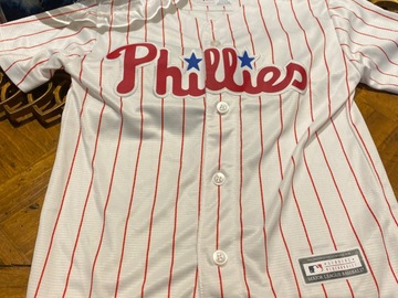 Selling A Singular Item: Phillies Pinstripe Jersey - HOSKINS genuine 