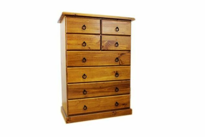 CLASSIC Solid Wood Tallboy Drawers 8 Drawers La Rent