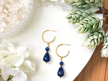  : Lapis Lazuli Dangle Earrlings