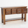 For Sale: FELTON Rustic Solid Wood 4 Drawer Console Table
