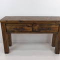 For Sale: WOODGATE Farm Style Solid Wood 2 Drawer Console Table