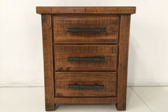For Sale: WOODGATE Solid Wood 3 Drawer Bedside Table
