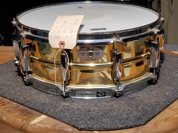 Selling with online payment: $200 obo Pearl Brass Sensitone 5x14 Snare Drum 