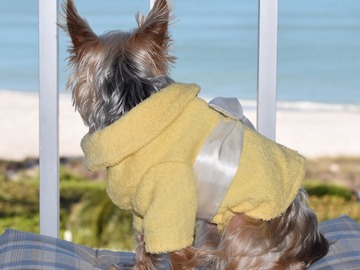 Selling: Yellow Terry Cloth Bathrobe for Dogs