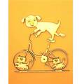Selling: Dog on Bike Greeting Card