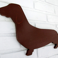 Selling: Dachshund Brown Wood Dog Wall Art