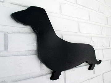Selling: Dachshund Black Wood Dog Wall Art