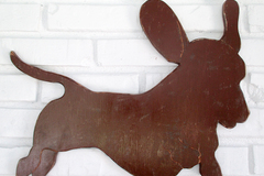 Selling: Brown Dachshund Running Wood Dog Wall Art