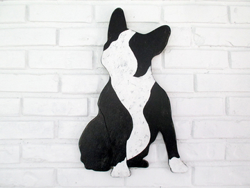 Selling: French Bulldog Boston Terrier Wood Dog Wall Art