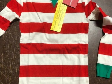 Comprar ahora: Red Rugby Striped Kid Size 5 Pajama Sets Wonderland Target Unisex