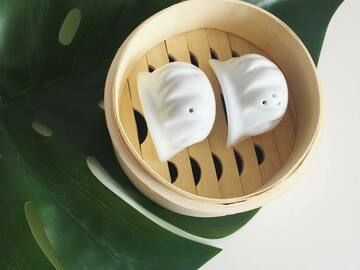  : Har Gow Salt and Pepper Shakers - White