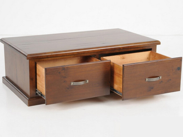 For Sale: FELTON Rustic Solid Wood 2 Drawer Coffee Table