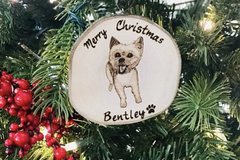 Selling:  Dog portrait Christmas Ornaments, Custom Dog Portrait Ornament