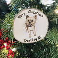 Selling:  Dog portrait Christmas Ornaments, Custom Dog Portrait Ornament