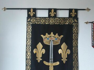 Vendre: Bannière Etendard de Sainte Jeanne d'Arc Fleur de Lys 