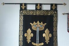 Vendita: Bannière Etendard de Sainte Jeanne d'Arc Fleur de Lys 
