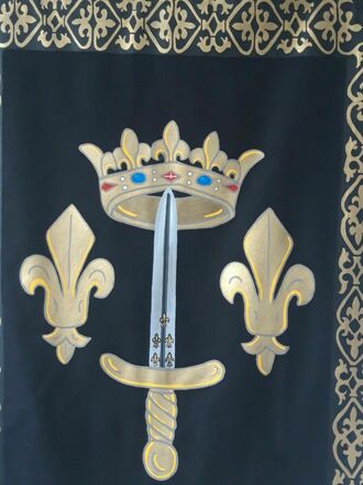 Bannière Etendard de Sainte Jeanne d'Arc Fleur de Lys 